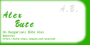 alex bute business card