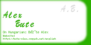 alex bute business card